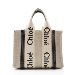 Chloe Linen Canvas Woody Small Tote
